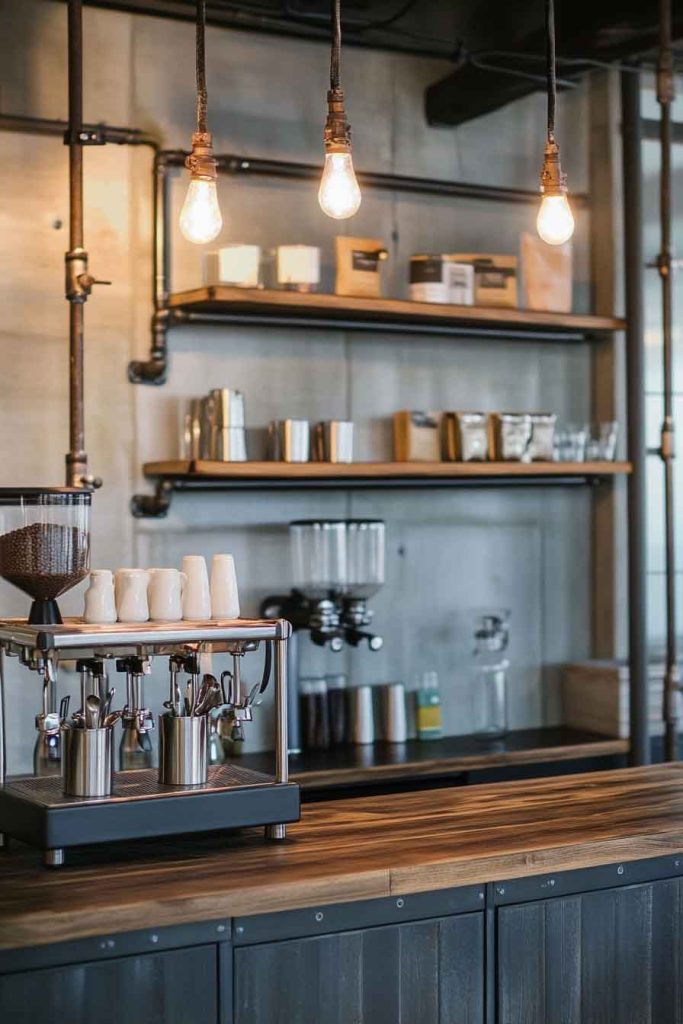 Industrial Style Coffee Station