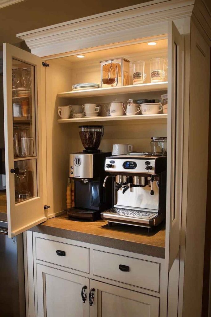 Coffee Bar in a Cabinet