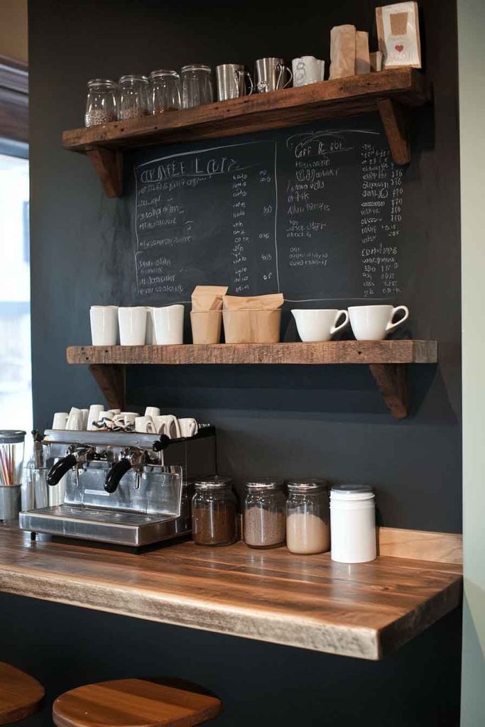 Coffee Bar with Chalkboard