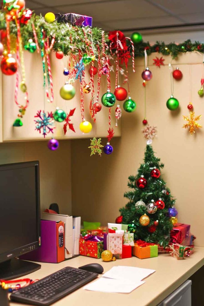 Vibrant Multi-Color Cubicle Celebration