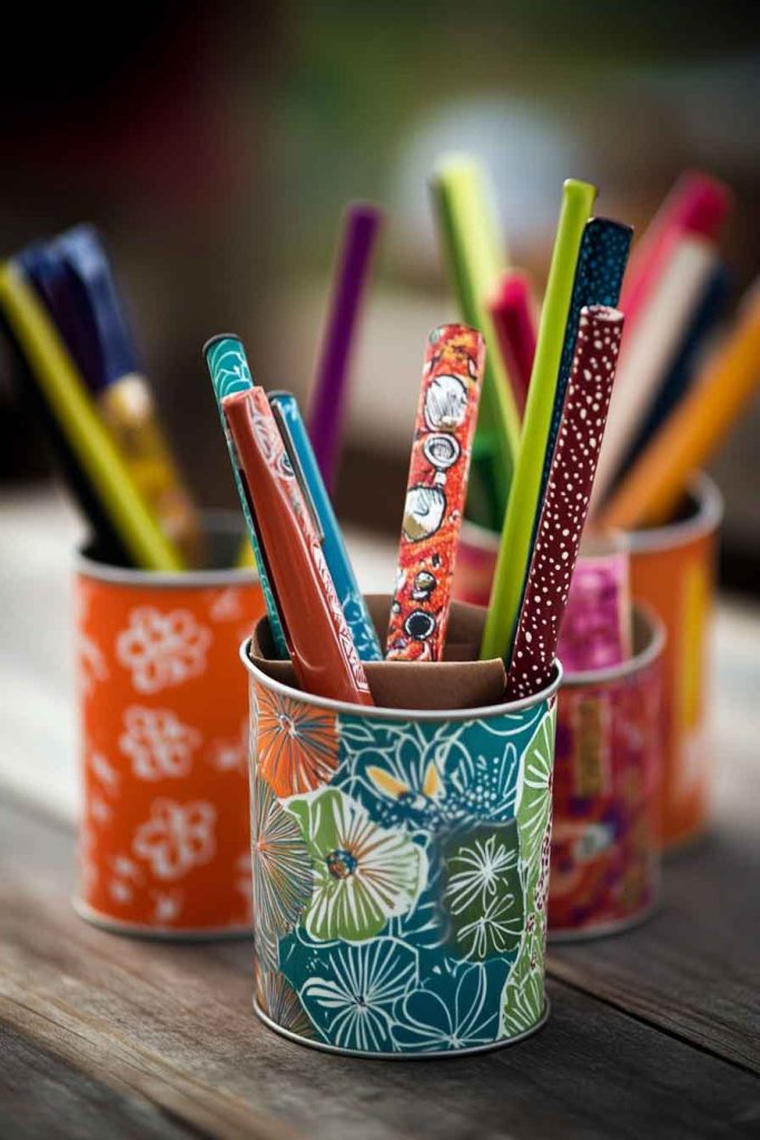 Make a Pen Holder from Tin Cans