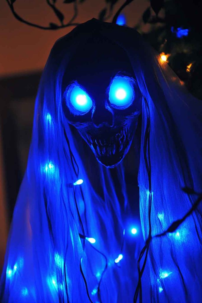 Ghost with Sound-Activated Eyes