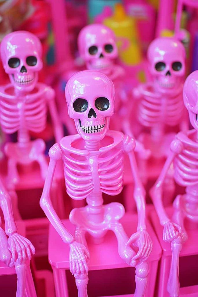 Pink Skeletons and Skulls