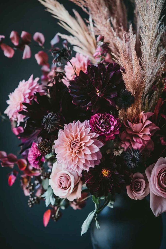 Pink Florals and Dried Flowers