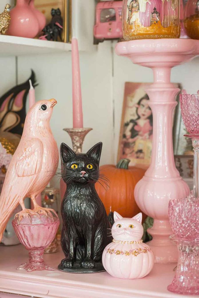 Pink Vintage Halloween Decorations