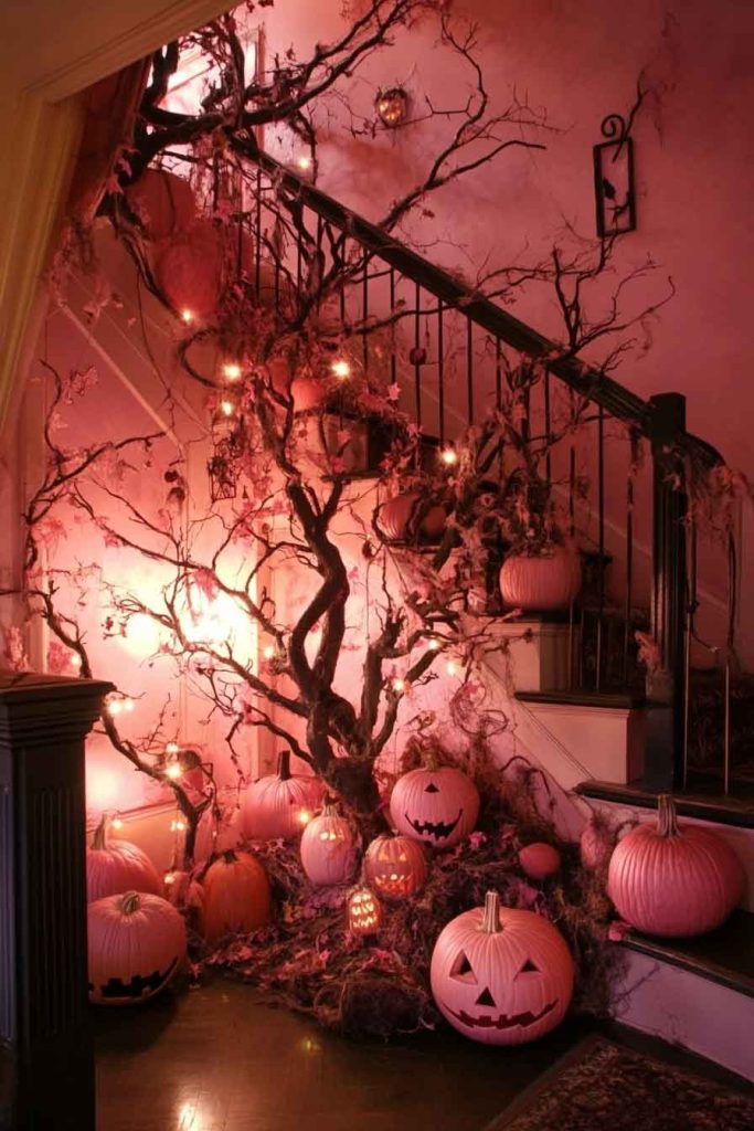 Pink Halloween Wall Art