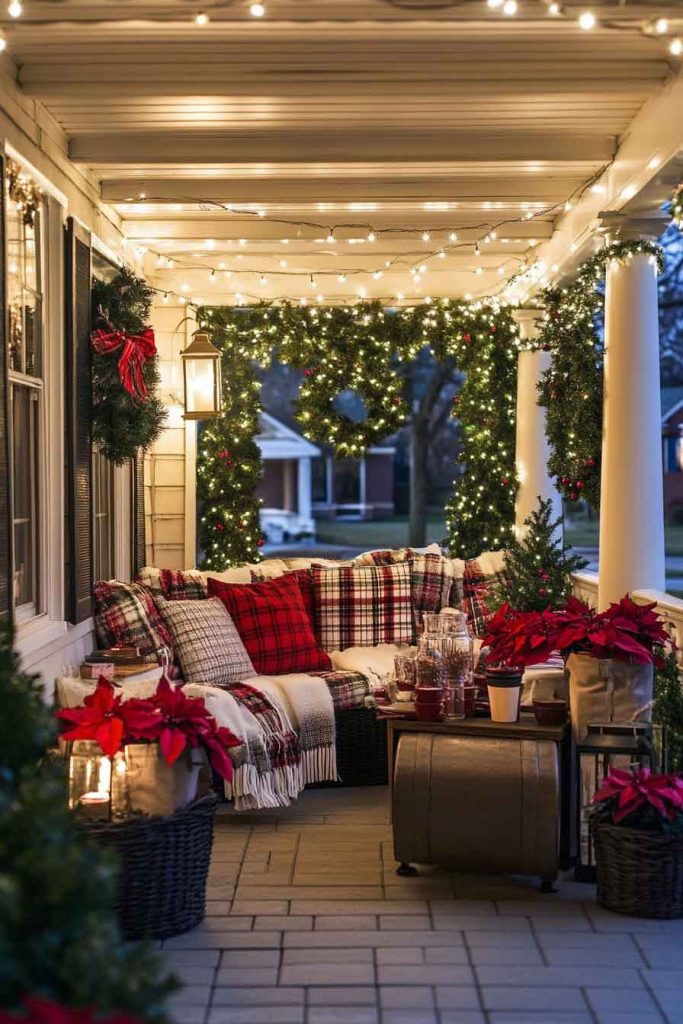 Cozy Porch Seating Area with Heated Elements