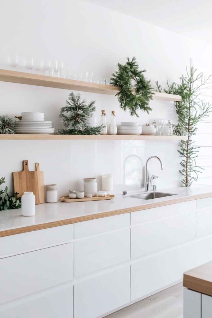Scandinavian Minimalist Christmas Kitchen