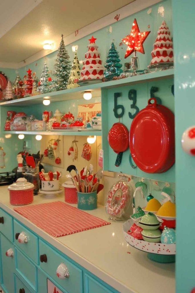 Vintage Retro Christmas Kitchen