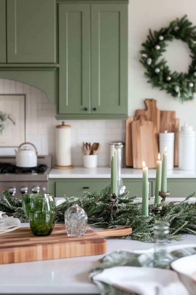 Understated Natural Green Kitchen