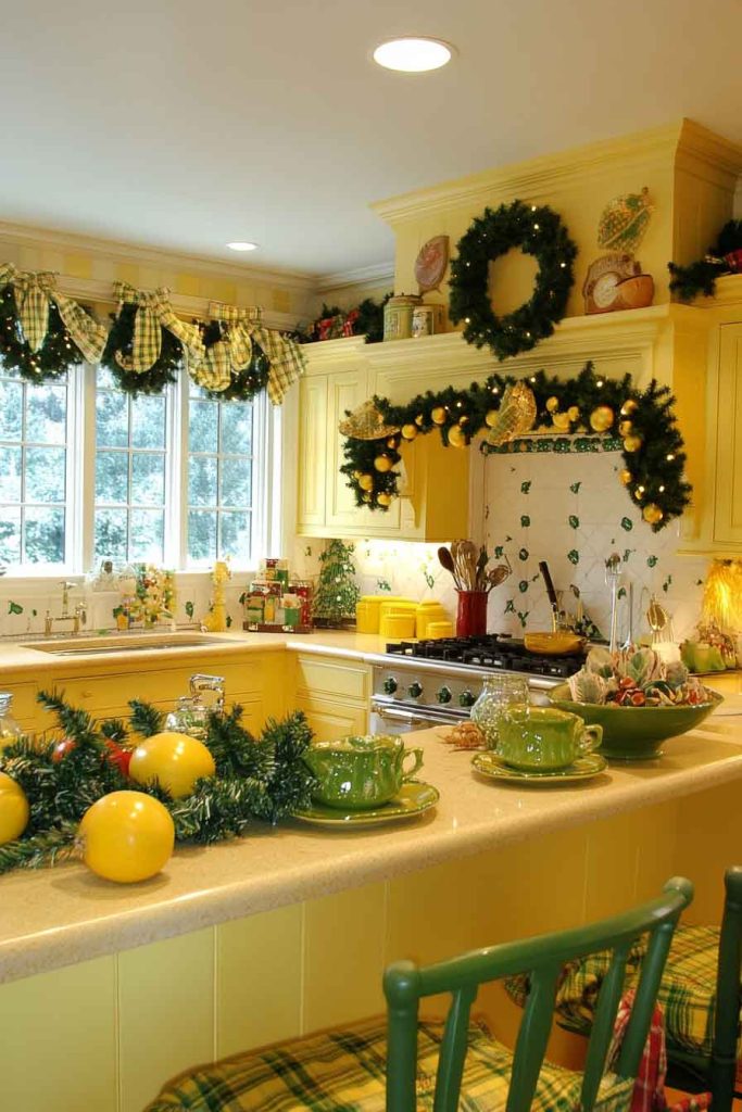 Cheerful Yellow and Green Kitchen