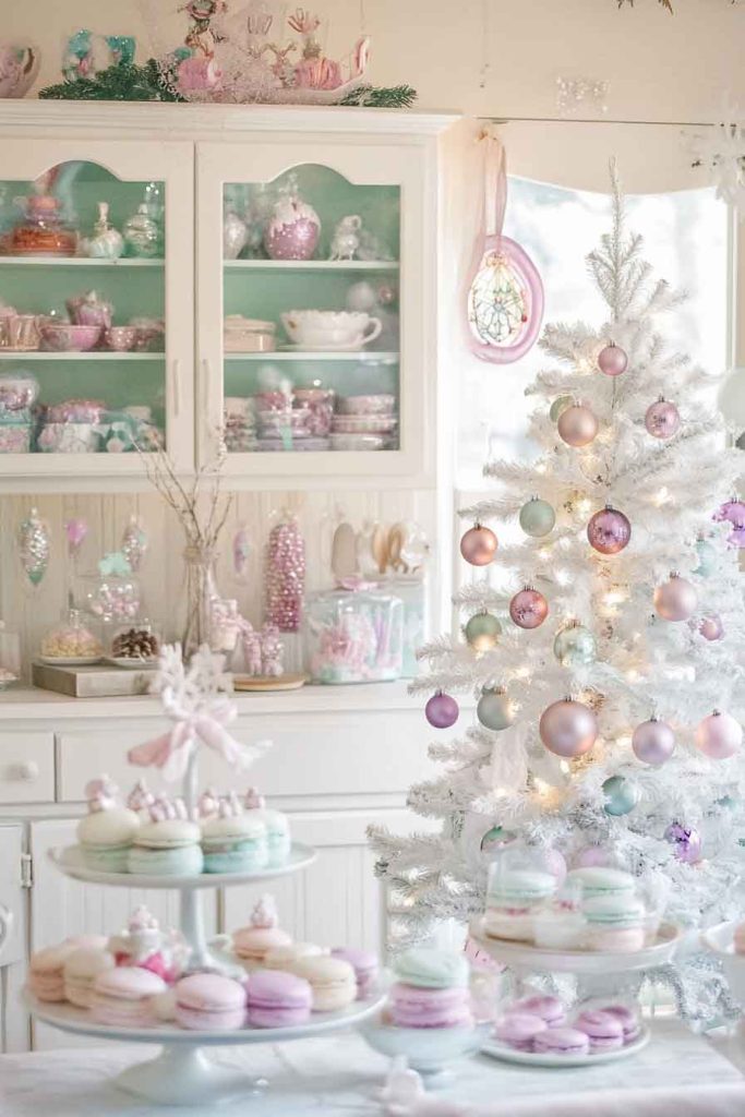 Soft Pastel Christmas Kitchen