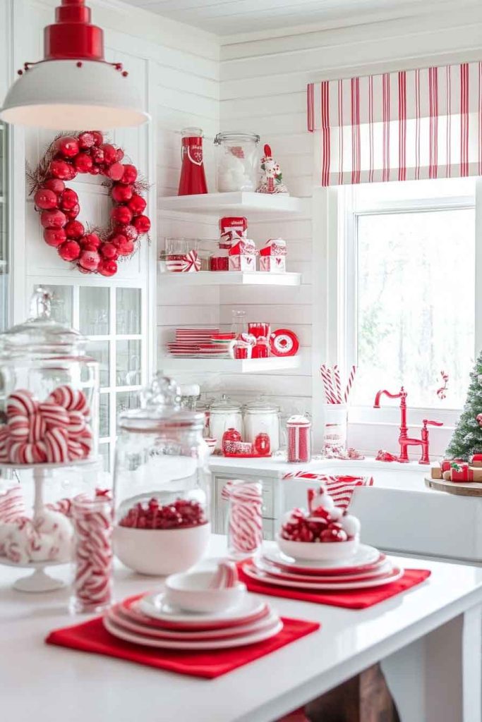 Classic Candy Cane Kitchen