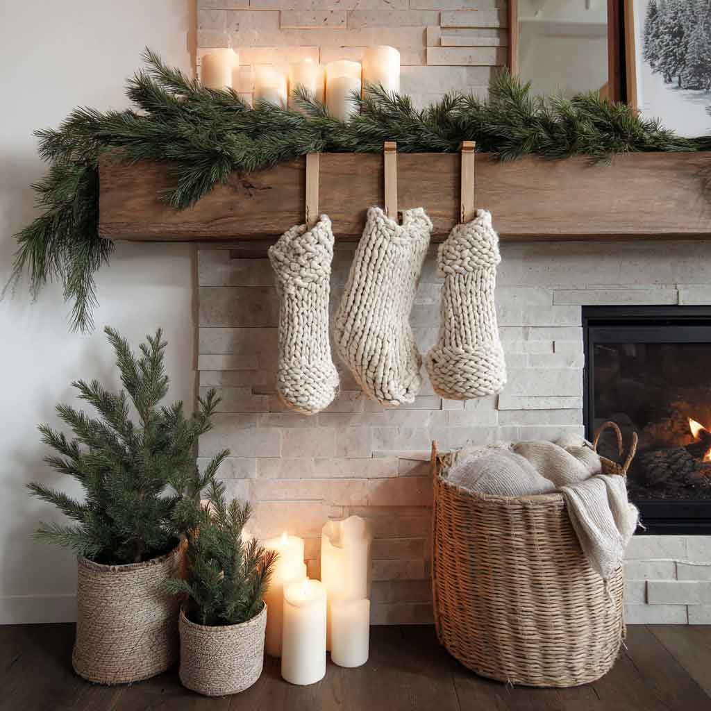 Scandinavian Hygge Christmas Mantle