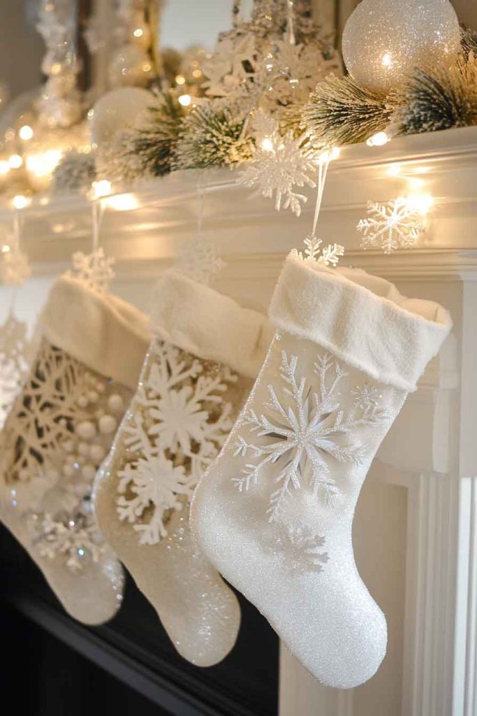 Snowflake Winter Elegance Mantle