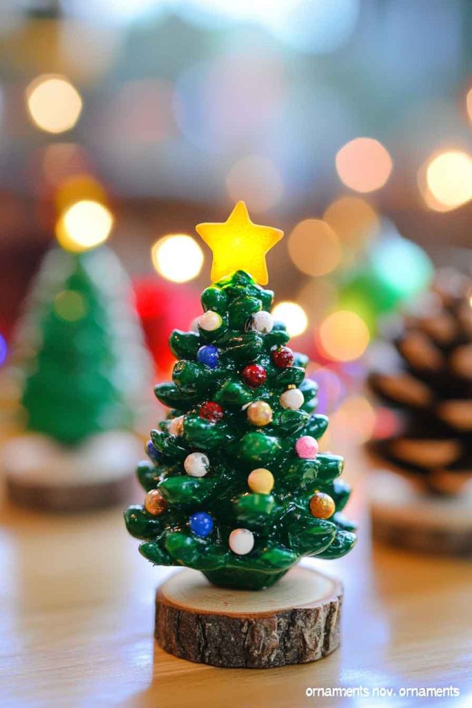 Painted Pinecone Christmas Trees