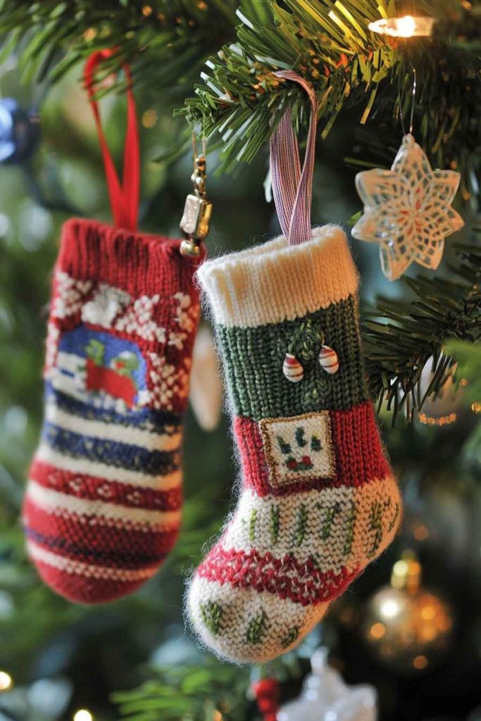 Sweater Sleeve Stocking Ornaments