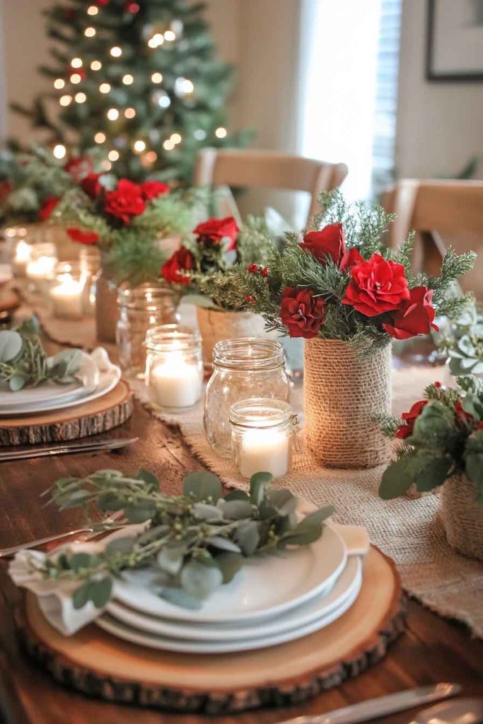 Rustic Farmhouse Christmas Table