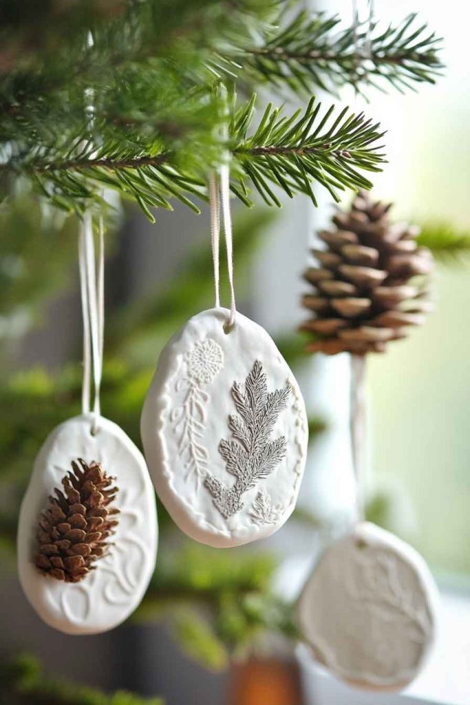 Clay Imprint Ornaments with Natural Textures