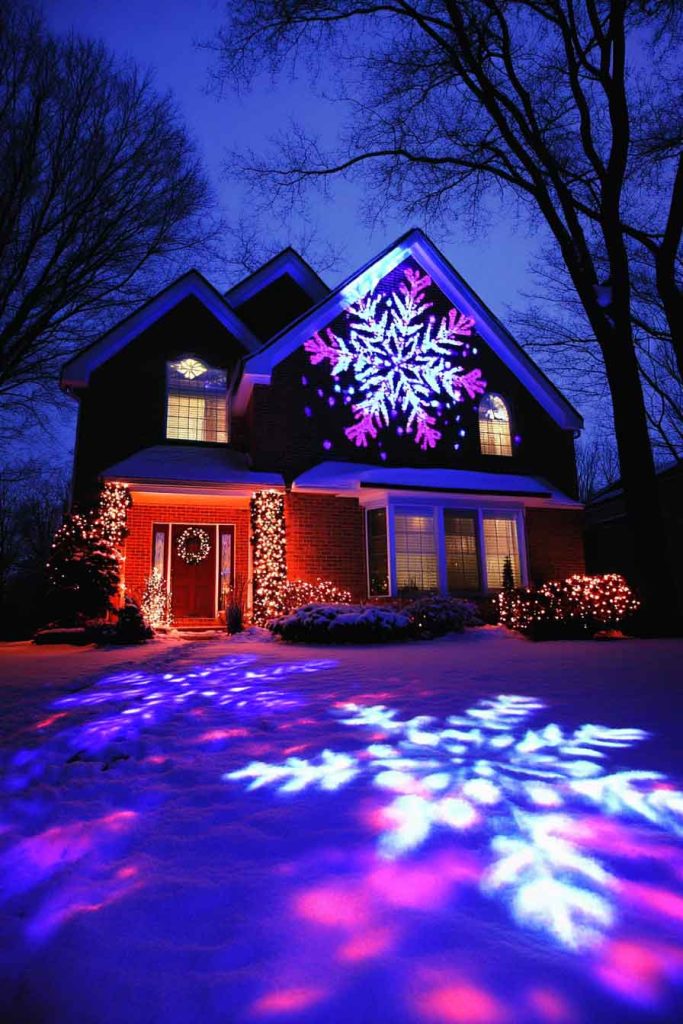 Projection Lights Creating Moving Patterns