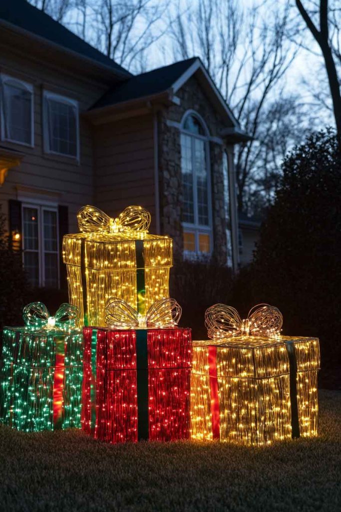 Lighted Gift Box Decorations