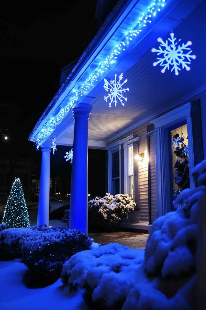 Blue and White Snowflake Theme