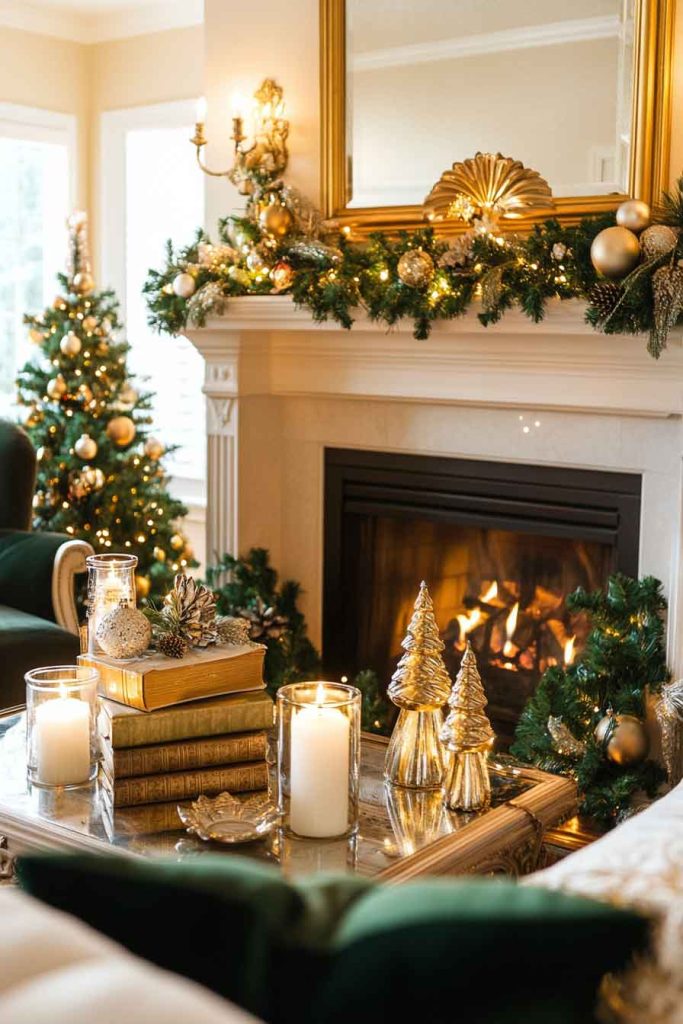 Victorian Elegance with Emerald Green and Gold Accents