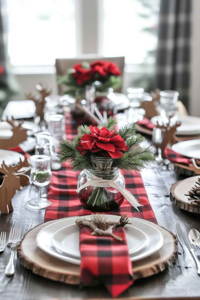 Cozy Plaid Christmas Table