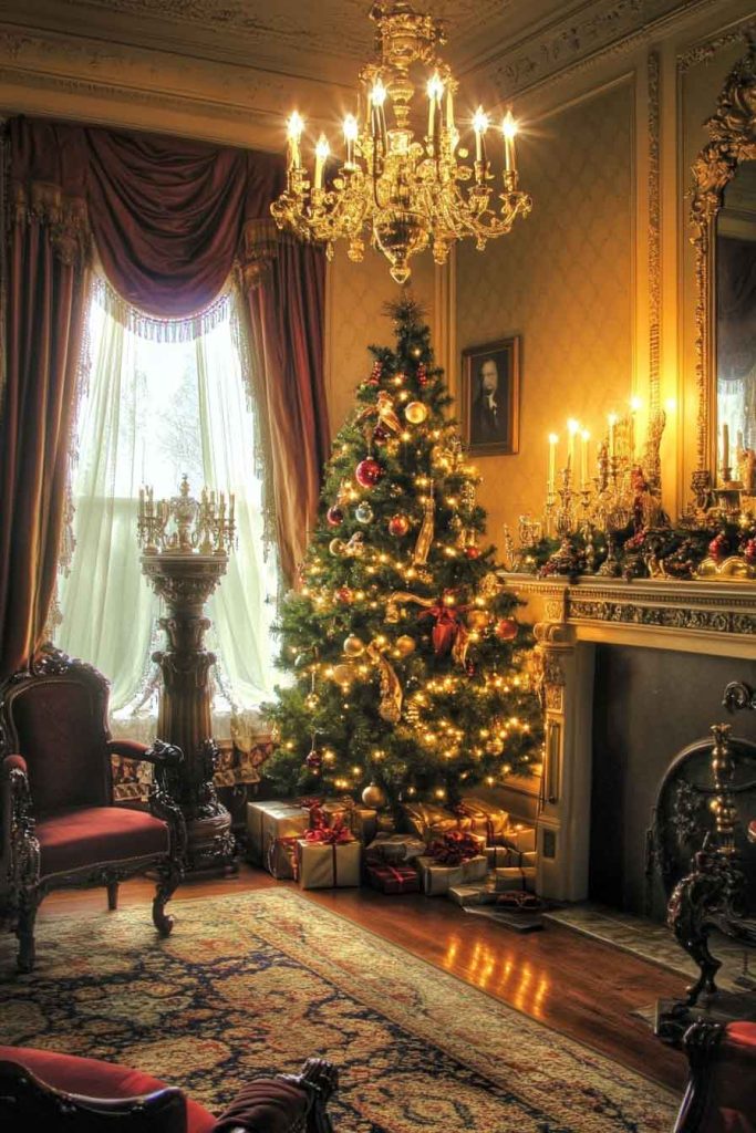 Victorian Christmas Parlor Elegance