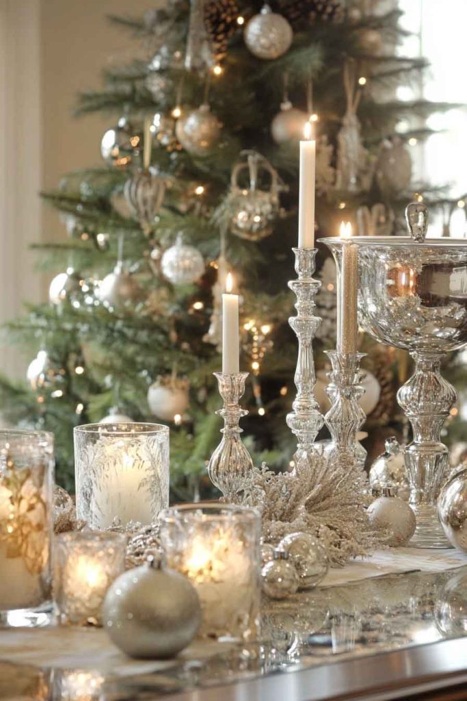 Vintage Christmas with Mercury Glass Accents