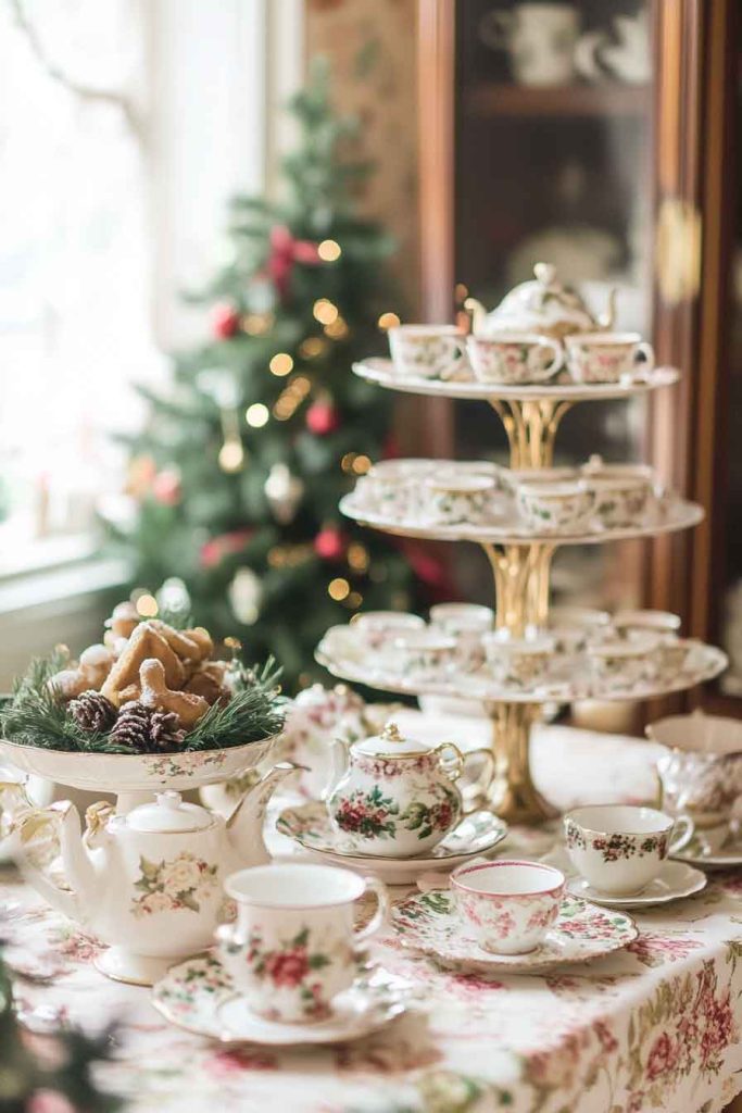 Vintage Christmas Teatime Aesthetic