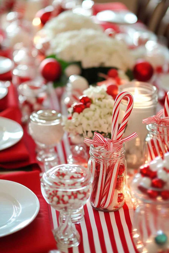 Candy Cane Christmas Table