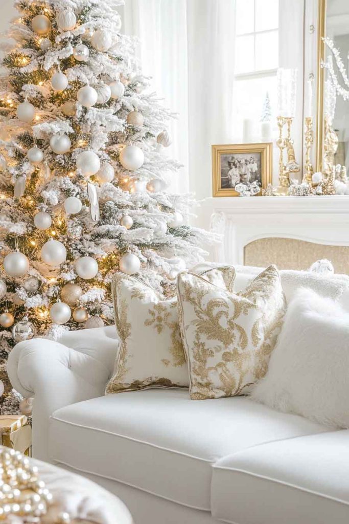  Glam Gold and White Christmas with Crystal Accents