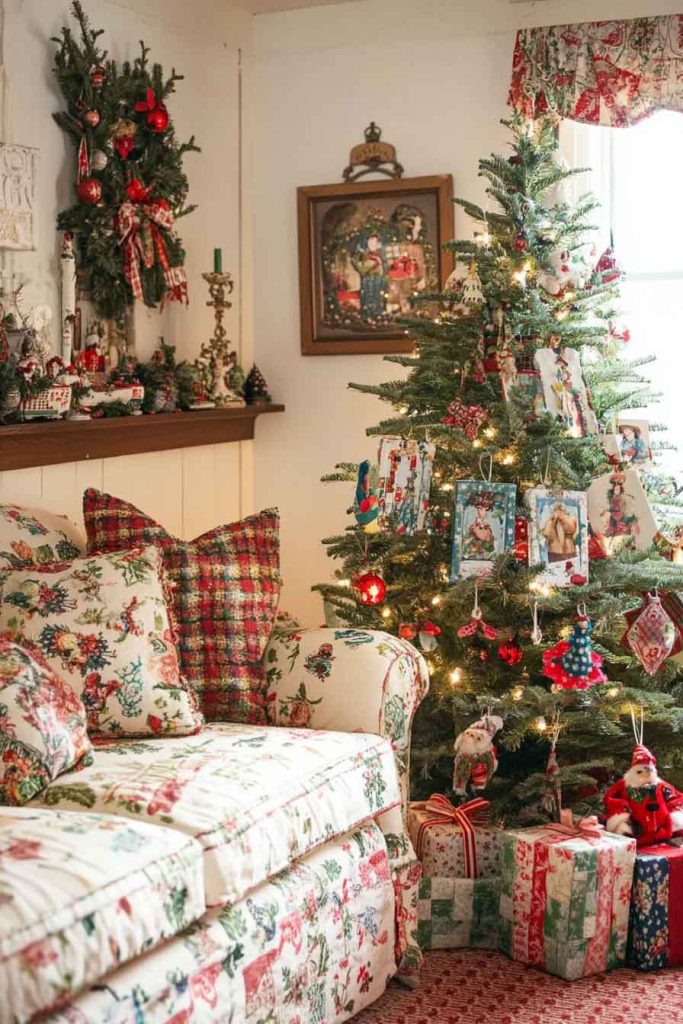 Cozy Cottage Christmas with Patchwork and Mixed Patterns