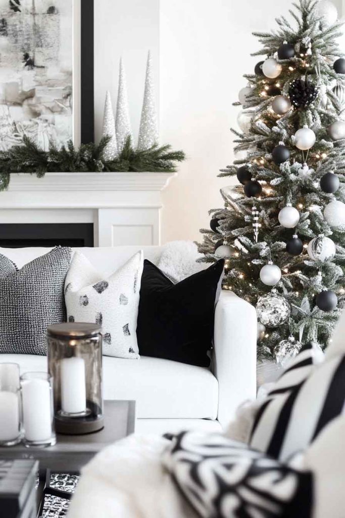 Modern Minimalist Christmas with Black and White