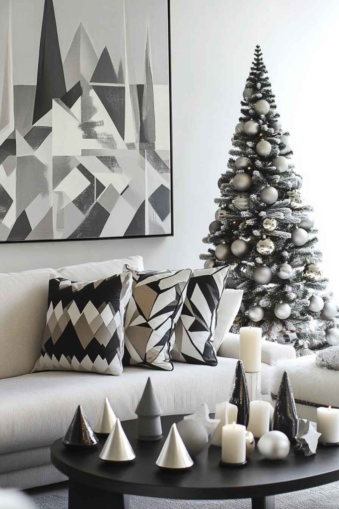 Contemporary Geometric Christmas with Modern Shapes