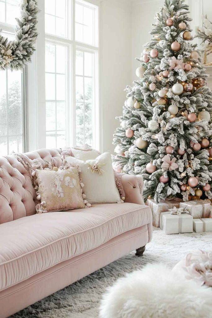 Soft Pastels Christmas with Blush, Sage, and Cream