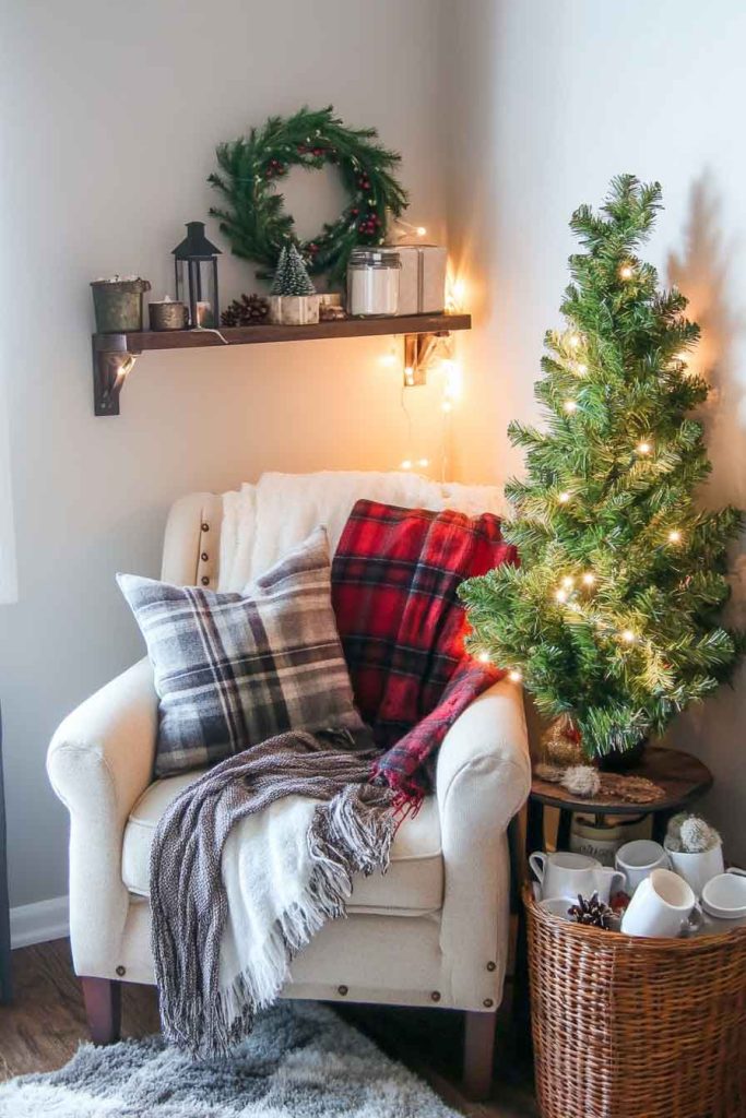 Cozy Reading Nook Christmas Corner