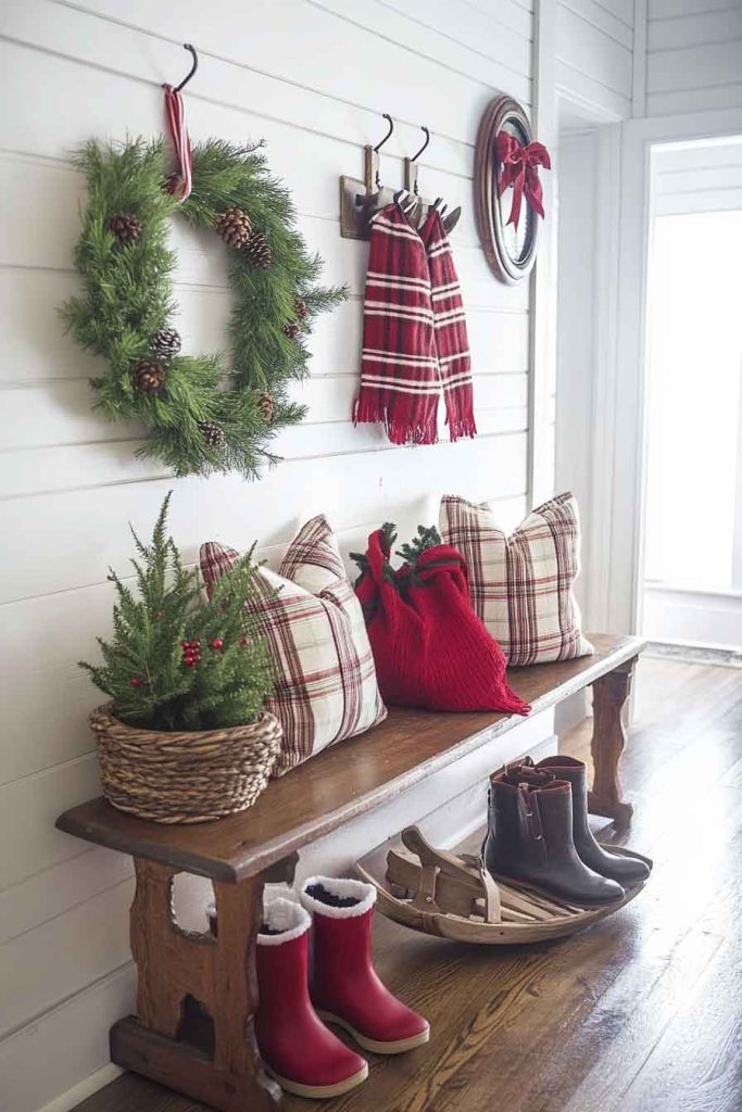 Farmhouse Mudroom Christmas