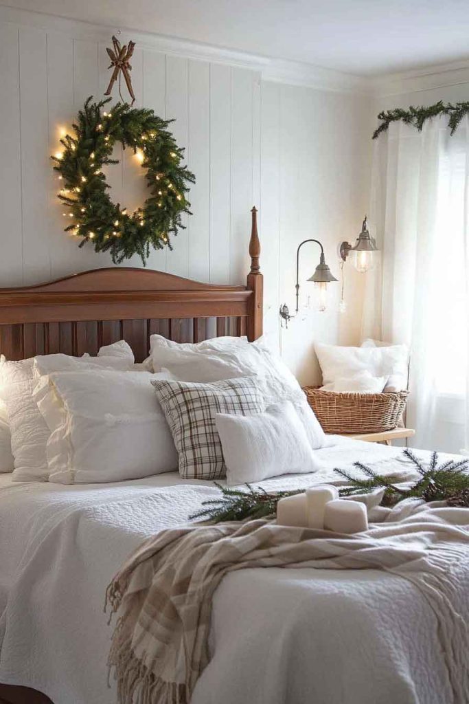 Bedroom with Simple Christmas Touches