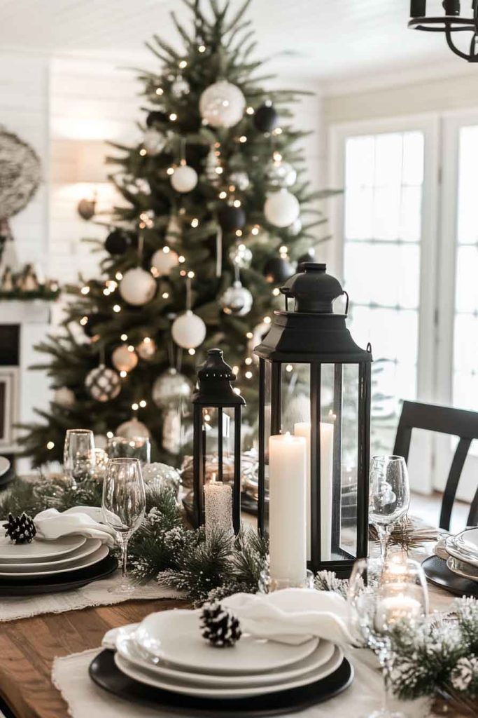 Black and White Farmhouse Christmas