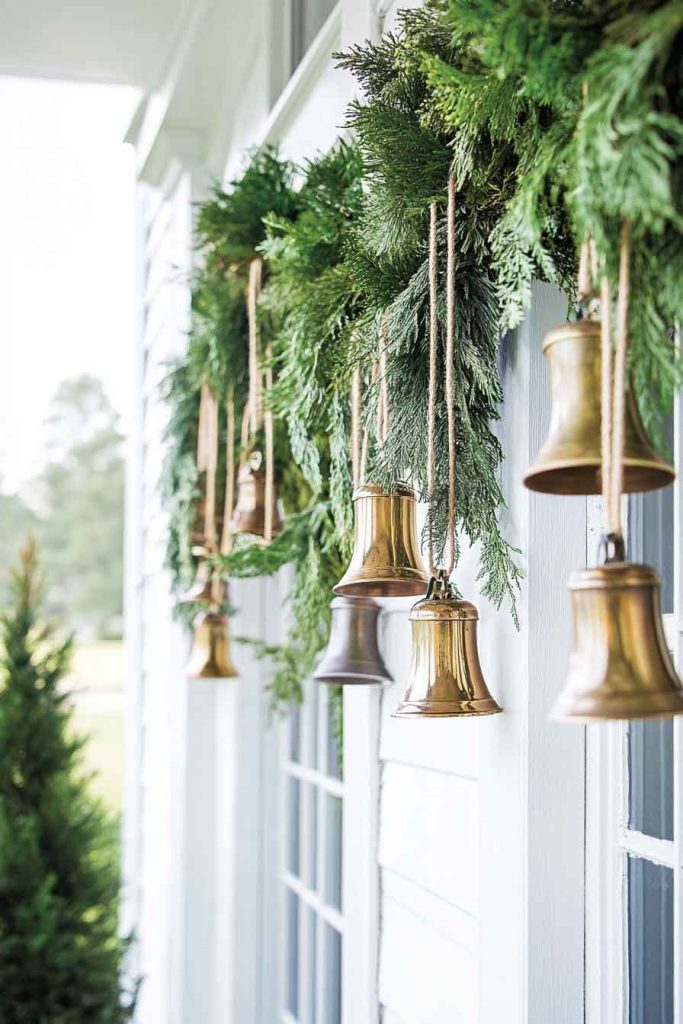 Farmhouse Christmas with Bell Garland