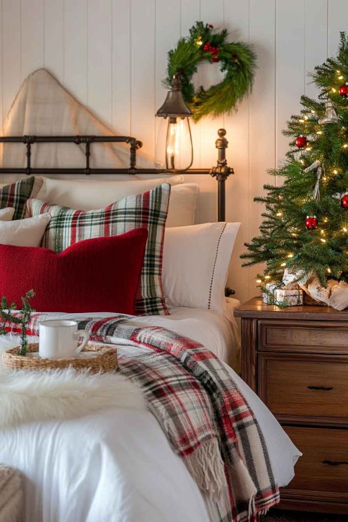  Cozy Bedroom with Plaid and Tartan
