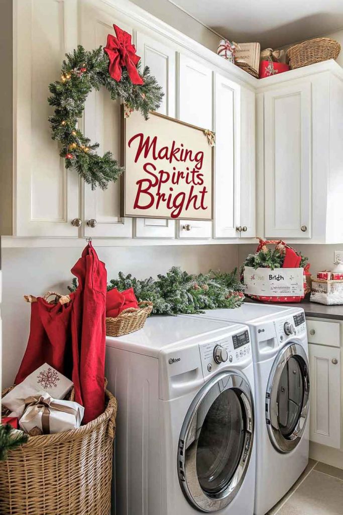 Laundry Room with Cheerful Accents
