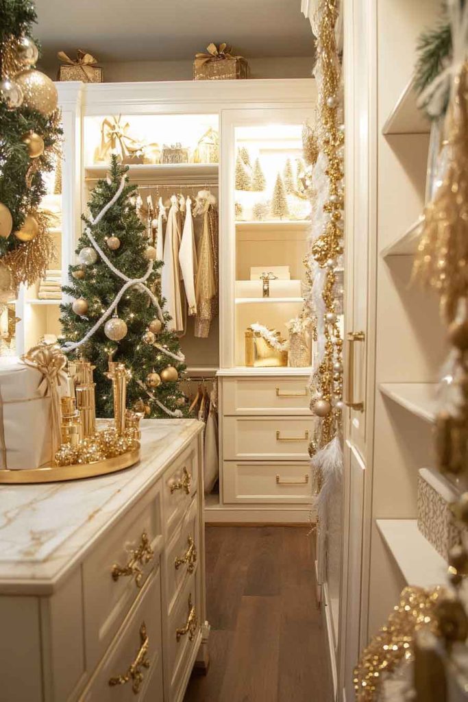 Walk-In Closet with Glamorous Touch