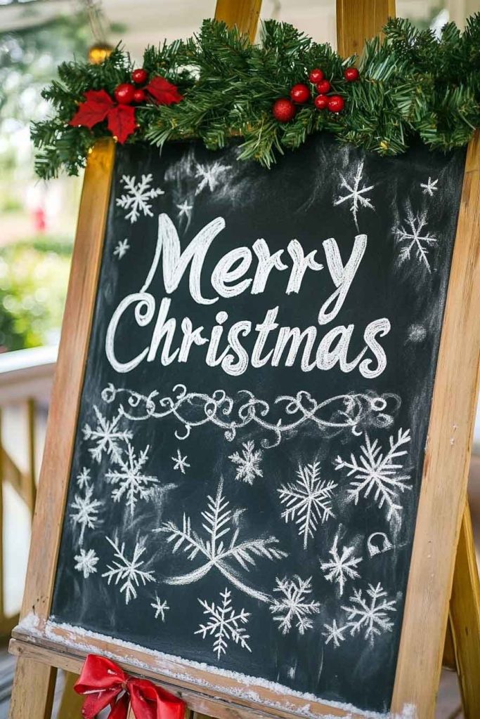Classic "Merry Christmas" Welcome Board
