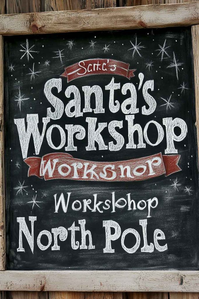 Santa's Workshop Sign