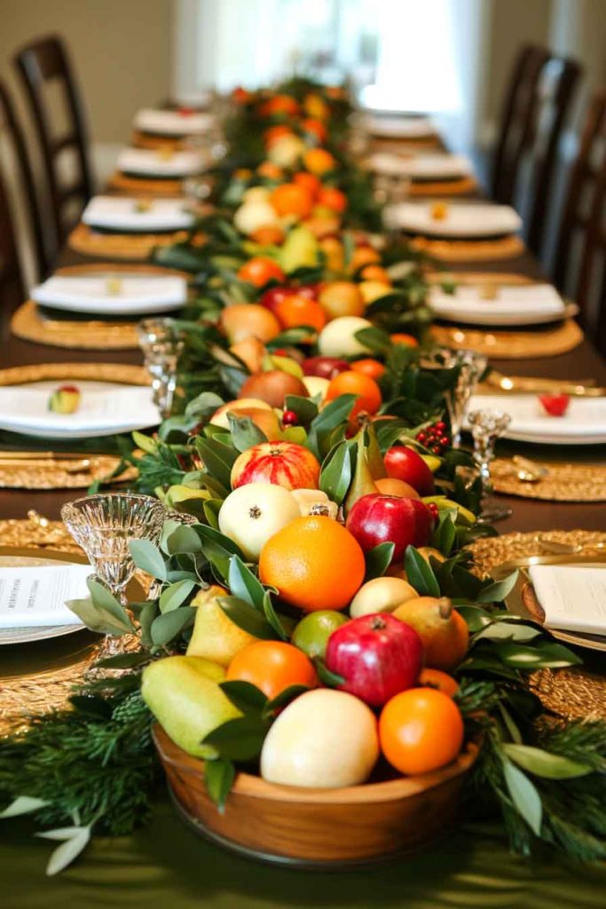 Festive Fruit Christmas Table