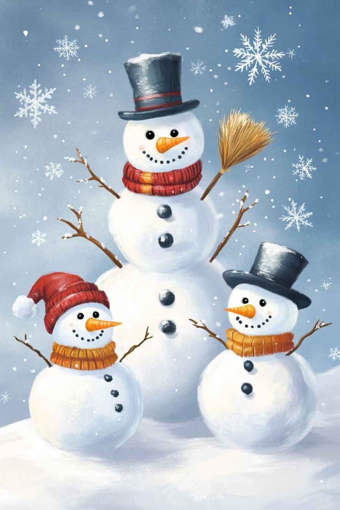 Snowman Family Portrait