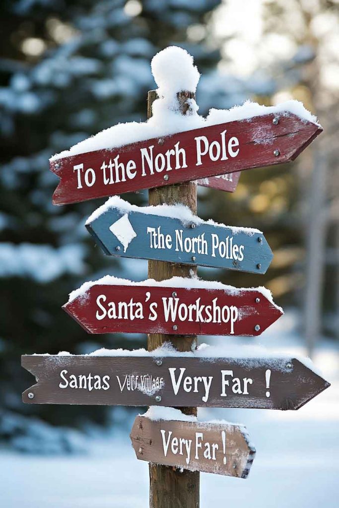  North Pole Directional Sign